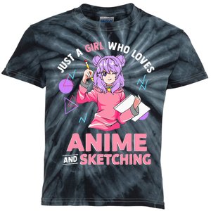 Anime Lover Sketching Enthusiast Kids Tie-Dye T-Shirt