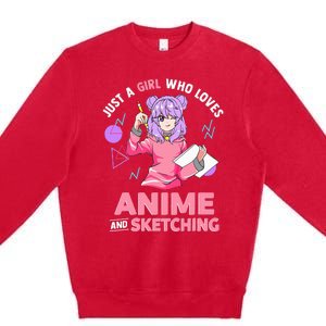 Anime Lover Sketching Enthusiast Premium Crewneck Sweatshirt