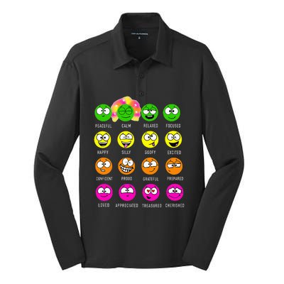 A Little Spot Of Feelings Group Silk Touch Performance Long Sleeve Polo