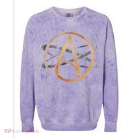 Atheist Logo Science Atom Symbol Question Everything Colorblast Crewneck Sweatshirt