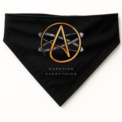 Atheist Logo Science Atom Symbol Question Everything USA-Made Doggie Bandana