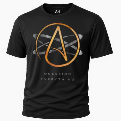 Atheist Logo Science Atom Symbol Question Everything Cooling Performance Crew T-Shirt