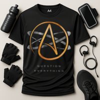 Atheist Logo Science Atom Symbol Question Everything Performance Shirt