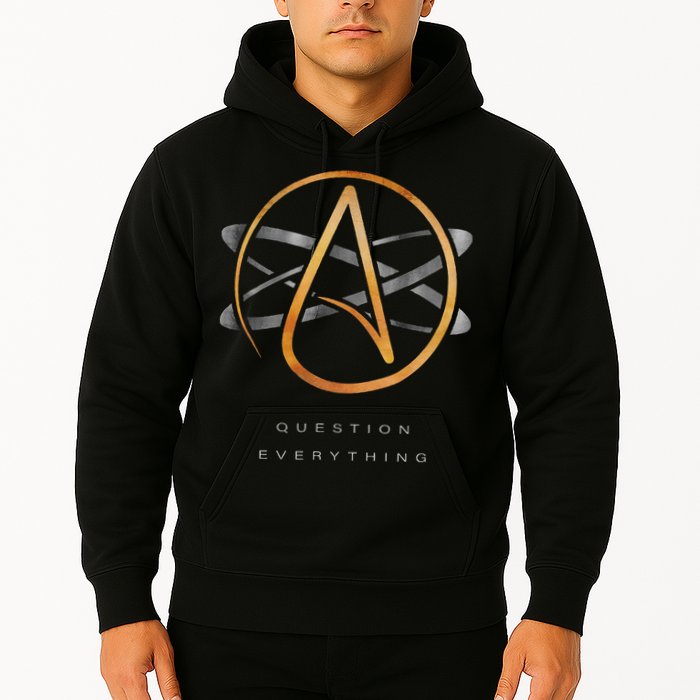 Atheist Logo Science Atom Symbol Question Everything Hoodie