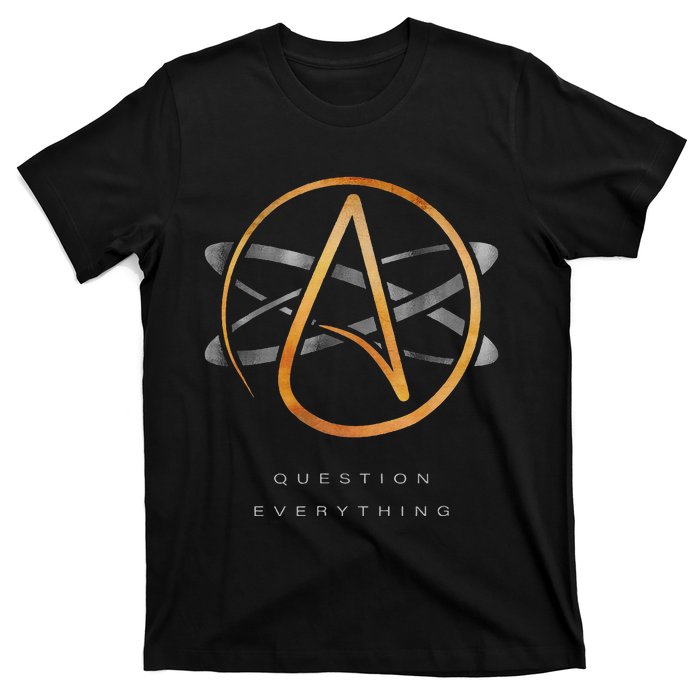 Atheist Logo Science Atom Symbol Question Everything T-Shirt