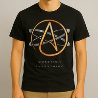Atheist Logo Science Atom Symbol Question Everything T-Shirt