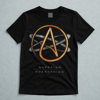 Atheist Logo Science Atom Symbol Question Everything T-Shirt