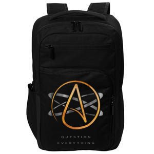 Atheist Logo Science Atom Symbol Question Everything Impact Tech Backpack