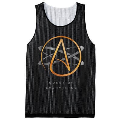 Atheist Logo Science Atom Symbol Question Everything Mesh Reversible Basketball Jersey Tank