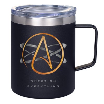 Atheist Logo Science Atom Symbol Question Everything 12oz Stainless Steel Coffee Mug