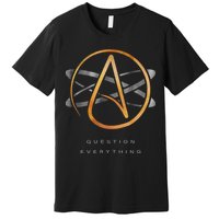 Atheist Logo Science Atom Symbol Question Everything Premium T-Shirt