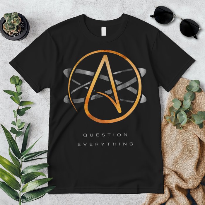 Atheist Logo Science Atom Symbol Question Everything Premium T-Shirt