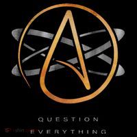 Atheist Logo Science Atom Symbol Question Everything Pom Pom 12in Knit Beanie