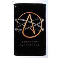 Atheist Logo Science Atom Symbol Question Everything Golf Towel