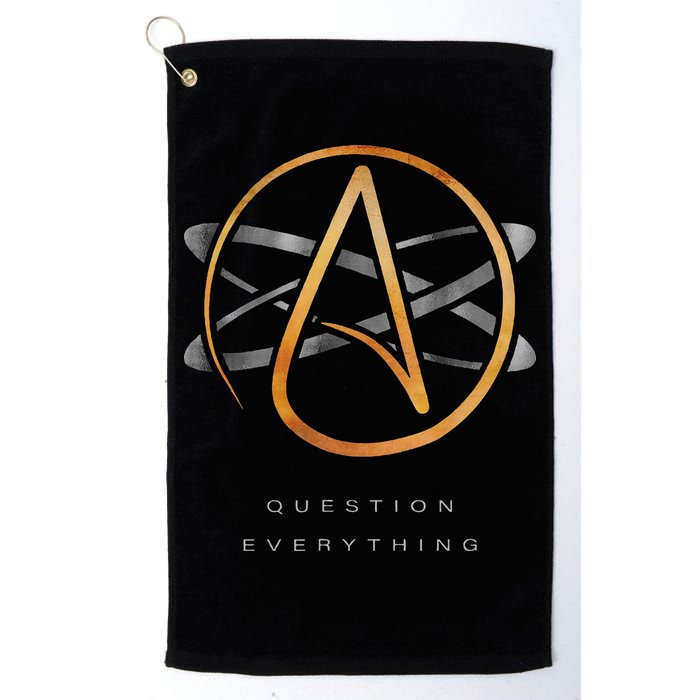 Atheist Logo Science Atom Symbol Question Everything Golf Towel