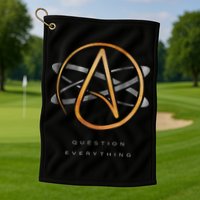 Atheist Logo Science Atom Symbol Question Everything Golf Towel