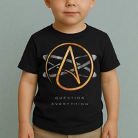 Atheist Logo Science Atom Symbol Question Everything Toddler T-Shirt