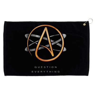Atheist Logo Science Atom Symbol Question Everything Grommeted Golf Towel