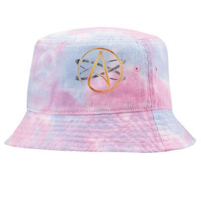 Atheist Logo Science Atom Symbol Question Everything Tie-Dyed Bucket Hat