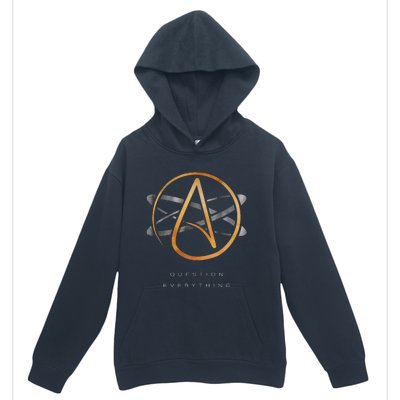 Atheist Logo Science Atom Symbol Question Everything Urban Pullover Hoodie