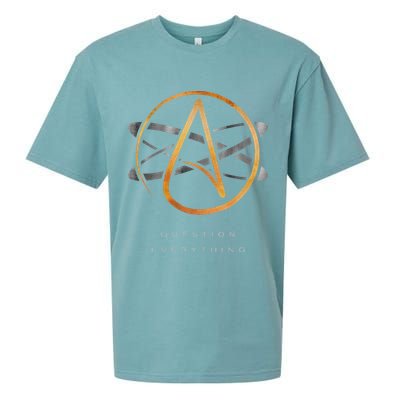 Atheist Logo Science Atom Symbol Question Everything Sueded Cloud Jersey T-Shirt