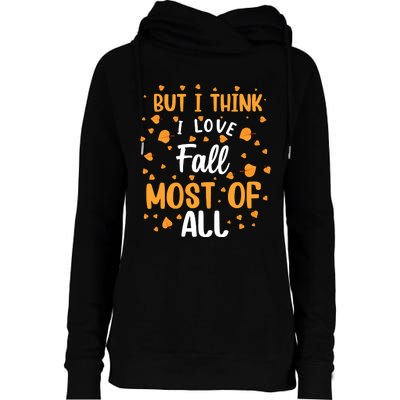 Autumnal Love Statement Womens Funnel Neck Pullover Hood