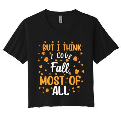 Autumnal Love Statement Women's Crop Top Tee