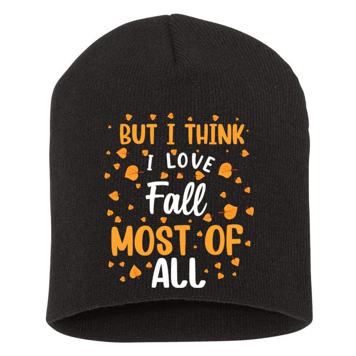 Autumnal Love Statement Short Acrylic Beanie