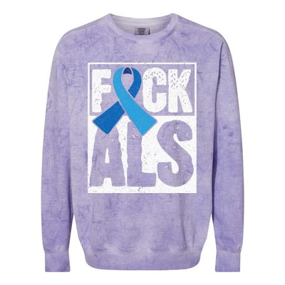 Amyotrophic Lateral Sclerosis ALS Awareness Disease Disorder Colorblast Crewneck Sweatshirt