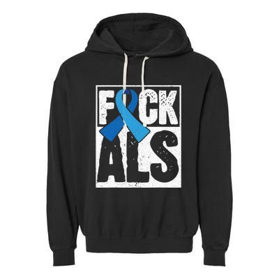 Amyotrophic Lateral Sclerosis ALS Awareness Disease Disorder Garment-Dyed Fleece Hoodie