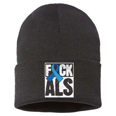 Amyotrophic Lateral Sclerosis ALS Awareness Disease Disorder Sustainable Knit Beanie