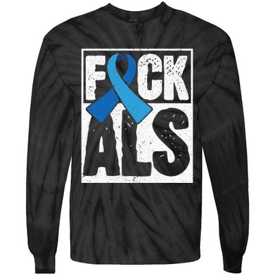 Amyotrophic Lateral Sclerosis ALS Awareness Disease Disorder Tie-Dye Long Sleeve Shirt