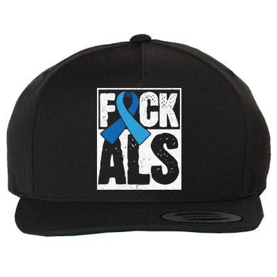 Amyotrophic Lateral Sclerosis ALS Awareness Disease Disorder Wool Snapback Cap