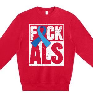 Amyotrophic Lateral Sclerosis ALS Awareness Disease Disorder Premium Crewneck Sweatshirt