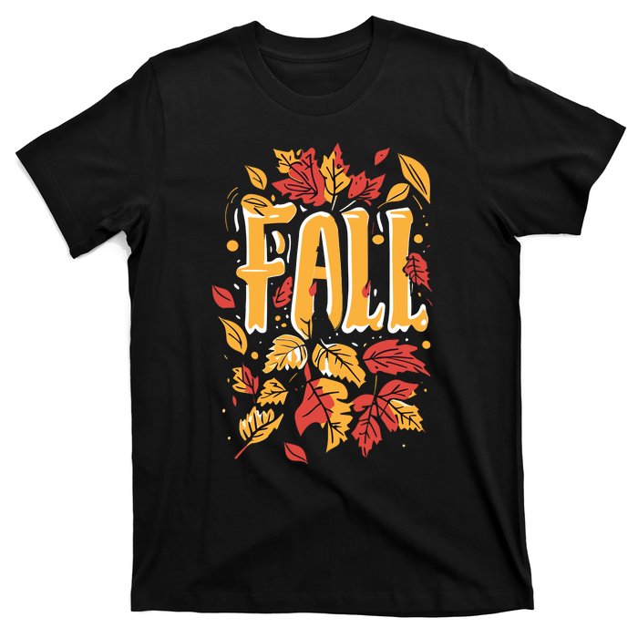 Autumn Leaves Seasonal Graphic T-Shirt