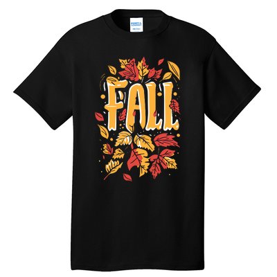 Autumn Leaves Seasonal Graphic Tall T-Shirt