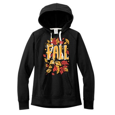 Autumn Leaves Seasonal Graphic Women's Fleece Hoodie