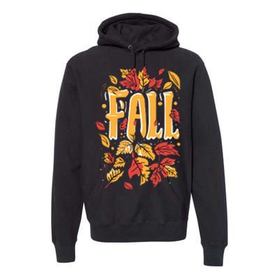 Autumn Leaves Seasonal Graphic Premium Hoodie