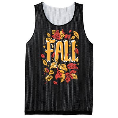 Autumn Leaves Seasonal Graphic Mesh Reversible Basketball Jersey Tank