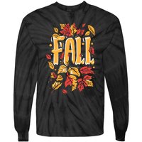 Autumn Leaves Seasonal Graphic Tie-Dye Long Sleeve Shirt