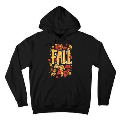 Autumn Leaves Seasonal Graphic Tall Hoodie