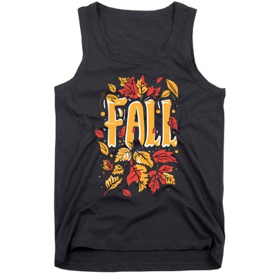 Autumn Leaves Seasonal Graphic Tank Top