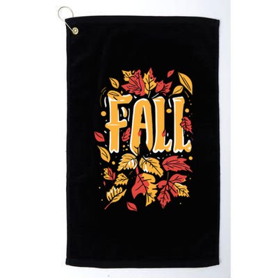 Autumn Leaves Seasonal Graphic Platinum Collection Golf Towel