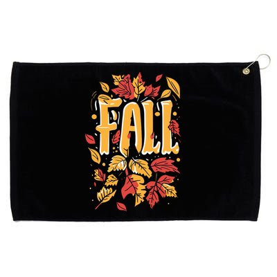 Autumn Leaves Seasonal Graphic Grommeted Golf Towel