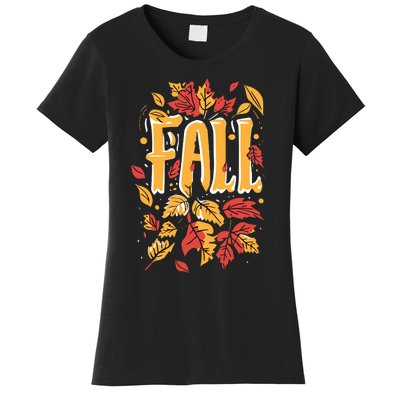 Autumn Leaves Seasonal Graphic Women's T-Shirt