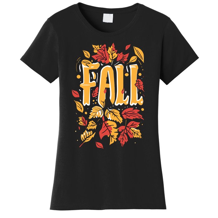 Autumn Leaves Seasonal Graphic Women's T-Shirt