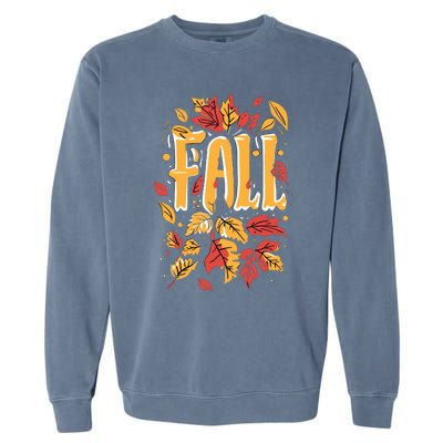 Autumn Leaves Seasonal Graphic Garment-Dyed Sweatshirt