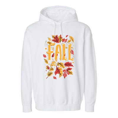 Autumn Leaves Seasonal Graphic Garment-Dyed Fleece Hoodie