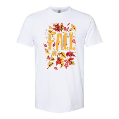 Autumn Leaves Seasonal Graphic Softstyle CVC T-Shirt