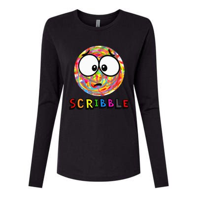 A Little Scribble SPOT Womens Cotton Relaxed Long Sleeve T-Shirt